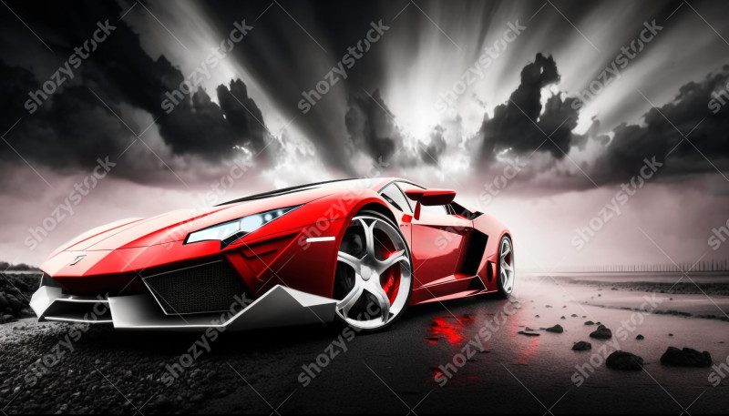 Logos red sport car to the camera the background is a gray road 0daa4ef3 72a8 43de 96ee fea433d5f6ae copy